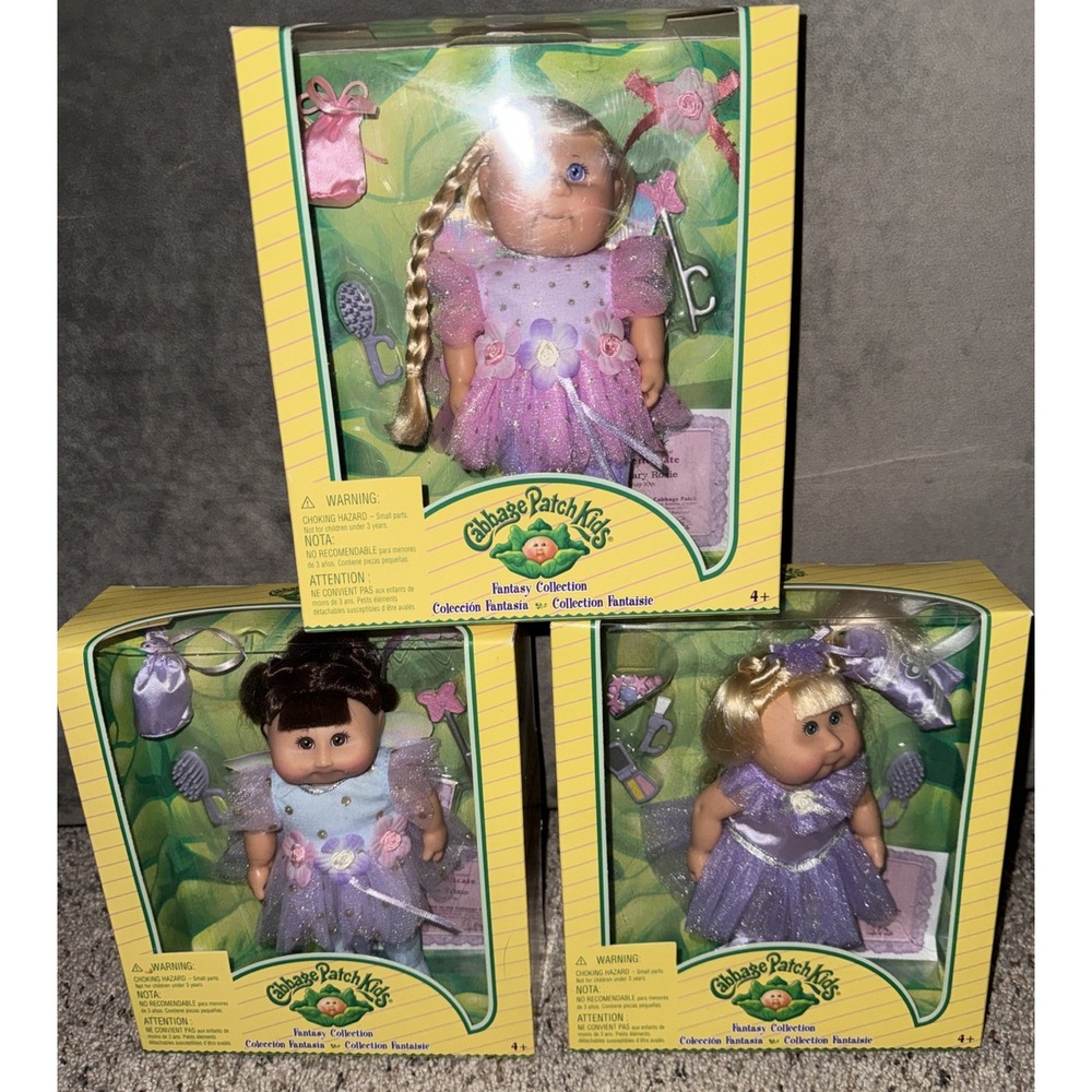 Lot 3 Vintage Cabbage Patch Kids Fantasy Collection Doll Toys R Us CPK 2005 New - Picture 2 of 8